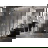 Mexen Lunar halbrunde Duschkabine, klappbar, links 90 x 70 cm, transparent, gebürstetes Gold - 833-090L-070P-55-00