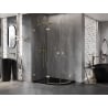 Mexen Lunar cabine de douche semi-circulaire battante gauche 100 x 70 cm, transparent, doré brossé - 833-100L-070P-55-00
