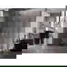 Mexen Lunar halfronde douchecabine, links openend, 80 x 70 cm, transparant, roze goud - 833-080L-070P-60-00
