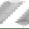 Mexen Lunar halfronde douchecabine, links openend, 80 x 70 cm, transparant, roze goud - 833-080L-070P-60-00