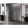 Mexen Lunar cabine de douche demi-circulaire pivotante 90 x 90 cm, transparent, or rose - 833-090L-090P-60-00