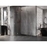 Mexen Lunar semi-circular shower enclosure hinged 70 x 70 cm, transparent, brushed copper - 833-070L-070P-65-00