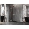 Mexen Lunar semi-circular shower enclosure hinged 70 x 70 cm, transparent, brushed copper - 833-070L-070P-65-00