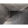 Mexen Lunar poolkaarne dušinurk, pöörduste 90 x 90 cm, läbipaistev, harjatud vask - 833-090L-090P-65-00