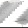 Mexen Lunar Eckduschkabine halbrund schwenkbar links 100 x 80 cm, transparent, gebürstetes Kupfer - 833-100L-080P-65-00