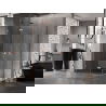 Mexen Lunar Eckduschkabine halbrund schwenkbar links 100 x 80 cm, transparent, gebürstetes Kupfer - 833-100L-080P-65-00