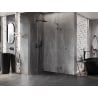 Mexen Lunar dušikabiin poolümmargune pöörduks 90 x 90 cm, läbipaistev, harjatud gun gray - 833-090L-090P-66-00