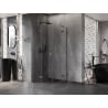 Mexen Lunar dušikabiin poolümmargune pöörduks 90 x 90 cm, läbipaistev, harjatud gun gray - 833-090L-090P-66-00
