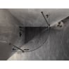 Mexen Lunar dušikabiin poolümmargune pöörduks 90 x 90 cm, läbipaistev, harjatud gun gray - 833-090L-090P-66-00