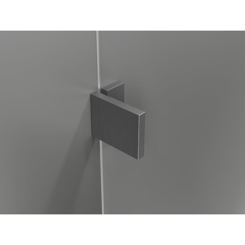 Mexen Lunar dušikabiin poolümmargune pöörduks 90 x 90 cm, läbipaistev, harjatud gun gray - 833-090L-090P-66-00