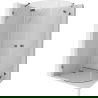 Mexen Lunar Duschkabine halbkreisförmig schwenkbar links 100 x 90 cm, transparent, gebürstet gun gray - 833-100L-090P-66-00
