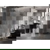 Mexen Lunar Duschkabine halbkreisförmig schwenkbar links 100 x 90 cm, transparent, gebürstet gun gray - 833-100L-090P-66-00