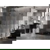 Mexen Lunar douchecabine halfrond scharnierend links 80 x 70 cm, transparant, zwart - 833-080L-070P-70-00