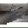 Mexen Lunar halbrunde Duschkabine schwenkbar 100 x 100 cm, transparent, schwarz - 833-100L-100P-70-00