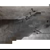 Mexen Lunar Duschkabine halbkreisförmig schwenkbar links 100 x 90 cm, transparent, gebürstet gun gray - 833-100L-090P-66-00