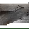 Mexen Lunar halbkreisförmige Duschkabine klappbar links 80 x 70 cm, transparent, Gun Metal - 833-080L-070P-95-00