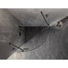 Mexen Lunar poolringikujuline pivot kaasaegne dušinurk 100 x 100 cm, läbipaistev, gun metal - 833-100L-100P-95-00