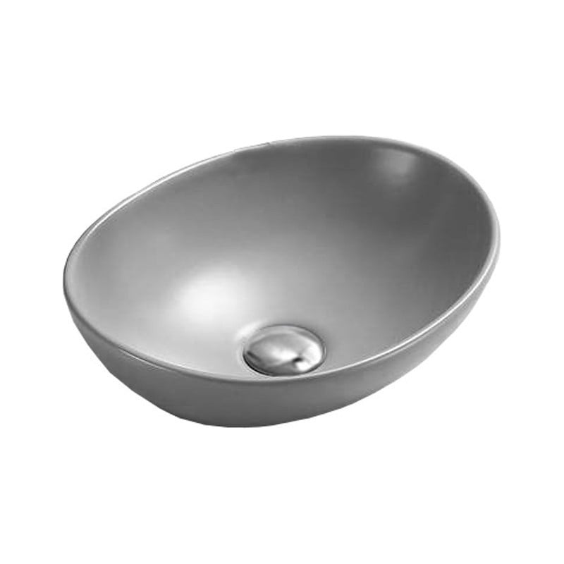 Mexen Elza lavabo da appoggio 40 x 33 cm, grigio chiaro opaco - 21014061
