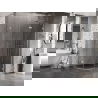 Mexen Lunar halfronde douchecabine met naar buiten draaiende deur rechts 90 x 80 cm, transparant, chroom - 833-090P-080L-01-00