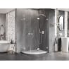 Mexen Lunar semicircular right hinged shower cabin 100 x 90 cm, transparent, white - 833-100P-090L-20-00