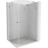 Mexen Lunar cabine de douche demi-circulaire pivotante droite 90 x 70 cm, transparent, or - 833-090P-070L-50-00
