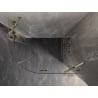 Mexen Lunar semi-circular shower cabin swing right 90 x 70 cm, transparent, gold - 833-090P-070L-50-00