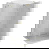 Mexen Lunar halfronde douchecabine rechts scharnierend 90 x 80 cm, transparant, goud - 833-090P-080L-50-00