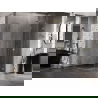 Mexen Lunar halfronde douchecabine scharnierdeur rechts 90 x 80 cm, transparant, goud geborsteld - 833-090P-080L-55-00