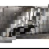 Mexen Lunar halfronde douchecabine scharnierdeur rechts 90 x 80 cm, transparant, goud geborsteld - 833-090P-080L-55-00