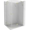 Mexen Lunar cabine de douche semi-circulaire pivotante droite 100 x 90 cm, transparente, or brossé - 833-100P-090L-55-00