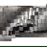 Mexen Lunar halfronde douchecabine rechter openslaande deur 90 x 70 cm, transparant, zwart - 833-090P-070L-70-00