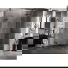 Mexen Lunar halfronde douchecabine rechter openslaande deur 90 x 70 cm, transparant, zwart - 833-090P-070L-70-00