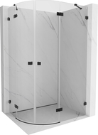 Mexen Lunar Duschkabine halbrund rechts öffnend 100 x 90 cm, transparent, schwarz - 833-100P-090L-70-00