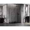 Mexen Lunar semi-circular right-hinged shower cabin 80 x 70 cm, transparent, gun metal - 833-080P-070L-95-00