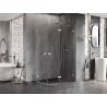 Mexen Lunar Halbrunde Duschkabine rechte Tür 100 x 80 cm, transparent, gebürsteter Nickel - 833-100P-080L-97-00