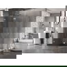 Mexen Lunar L vijfhoekige douchecabine draaibaar links 90 x 80 cm, transparant, chroom - 831L-090L-080P-01-00-L