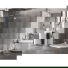 Mexen Lunar L vijfhoekige, scharnierende linker douchecabine 100 x 90 cm, transparant, chroom - 831L-100L-090P-01-00-L