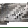 Mexen Lunar L vijfhoekige douchecabine scharnierend links 100 x 100 cm, transparant, chroom - 831L-100L-100P-01-00-L