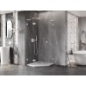 Mexen Lunar L fünfeckige Duschkabine, links schwenkbar 80 x 80 cm, transparent, weiß - 831L-080L-080P-20-00-L
