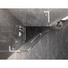 Mexen Lunar L cabine de douche pentagonale battante gauche 80 x 80 cm, transparent, blanc - 831L-080L-080P-20-00-L