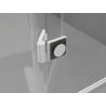 Mexen Lunar L pentagonal hinged shower cabin left 80 x 100 cm, transparent, white - 831L-080L-100P-20-00-L