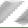 Mexen Lunar L vijfhoekige douchcabine scharnierend links 100 x 80 cm, transparant, goud - 831L-100L-080P-50-00-L