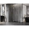 Mexen Lunar L cabine de douche pentagonale pivotante gauche 100 x 80 cm, transparent, dorée - 831L-100L-080P-50-00-L