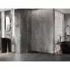 Mexen Lunar L cabine de douche pentagonale pivotante gauche 100 x 100 cm, transparent, or - 831L-100L-100P-50-00-L