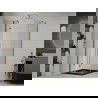 Mexen Roma douchecabine scharnierend 90 x 90 cm, transparant, goud + Flat douchebak, zwart - 854-090-090-50-00-4070G