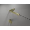 Mexen Lunar L cabine de douche pentagonale pivotante gauche 100 x 80 cm, transparent, or brossé - 831L-100L-080P-55-00-L