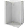 Mexen Lunar L cabine de douche pentagonale pivotante gauche 100 x 80 cm, transparent, or brossé - 831L-100L-080P-55-00-L