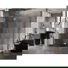 Mexen Lunar L vijfhoekige douchecabine scharnierend links 100 x 80 cm, transparant, goud geborsteld - 831L-100L-080P-55-00-L