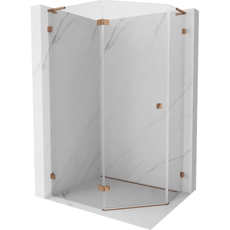 Mexen Lunar L viiepoolne pendliuks 90 x 80 cm, läbipaistev, roosa kuld - 831L-090L-080P-60-00-L