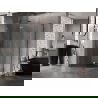 Mexen Lunar L vijfhoekige douchecabine met linksdraaiende deur 100 x 80 cm, transparant, roze goud - 831L-100L-080P-60-00-L